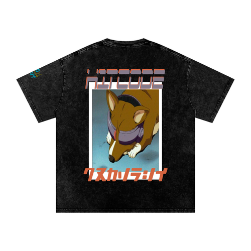 EINBLACK - Snow Washed Oversized Cotton T-Shirt