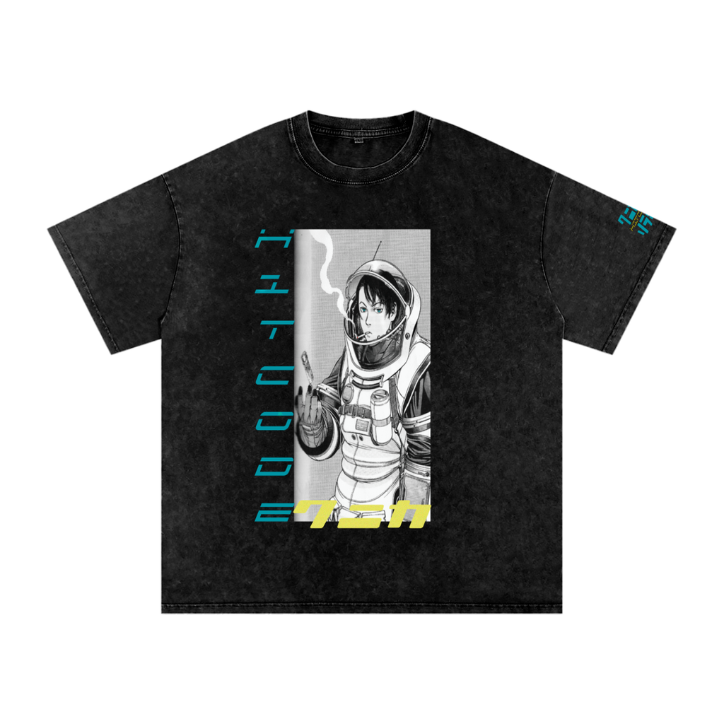 SPCE H0TB0X - Snow Washed Oversized Cotton T-Shirt