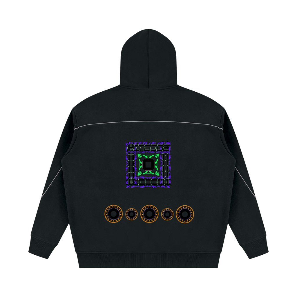 KLD - Oversized Piping Fleece Hoodie