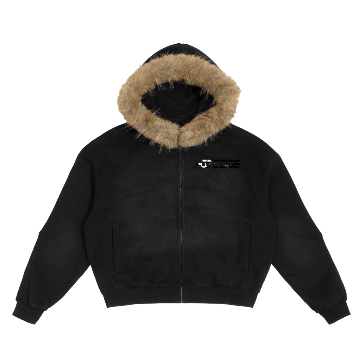 CYK - Sun Fade . Detachable Fur Hoodie