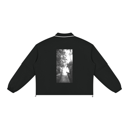 AUTM-Boxy Collared Detachable Sweatshirt