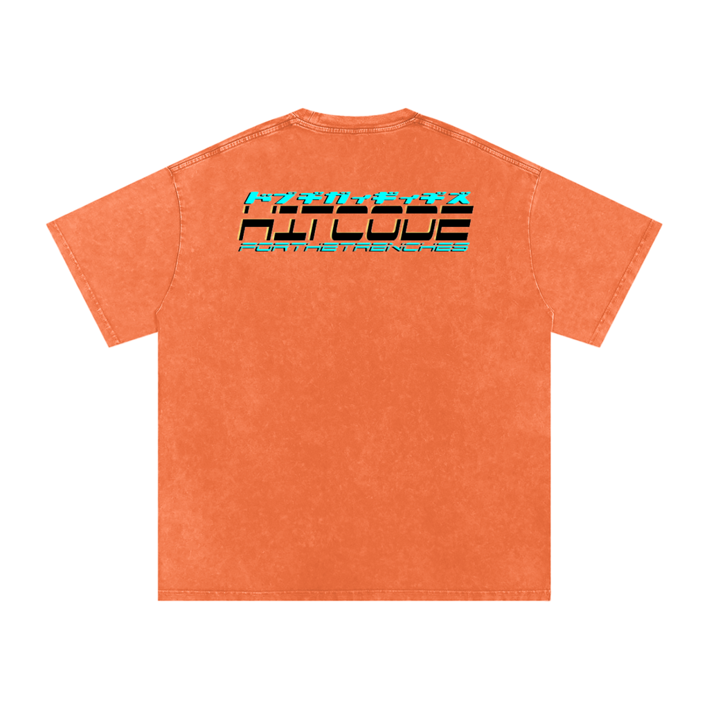 EATORBEEATEN - Snow Washed Oversized Cotton T-Shirt