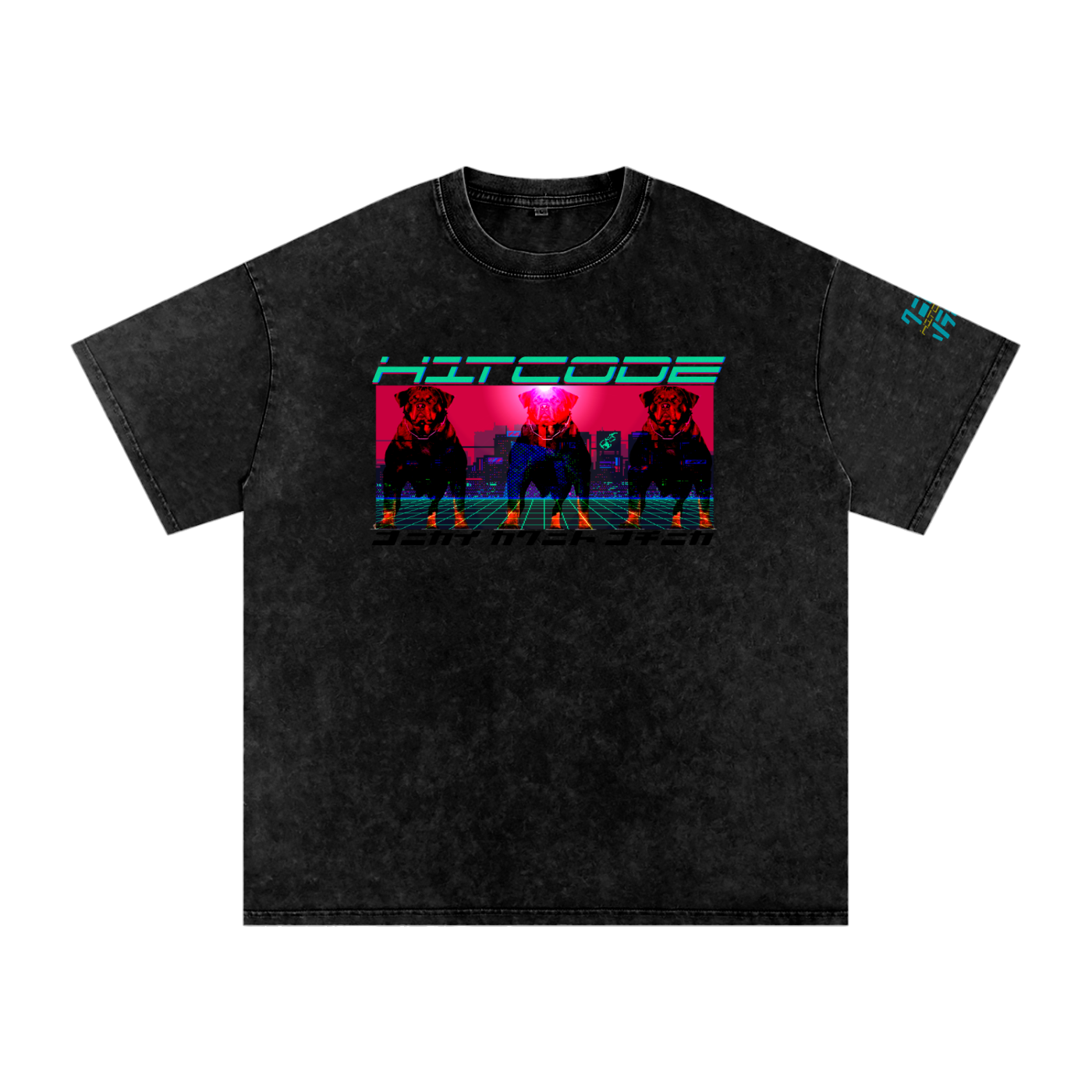 ROTTcode - Snow Washed Oversized Cotton T-Shirt