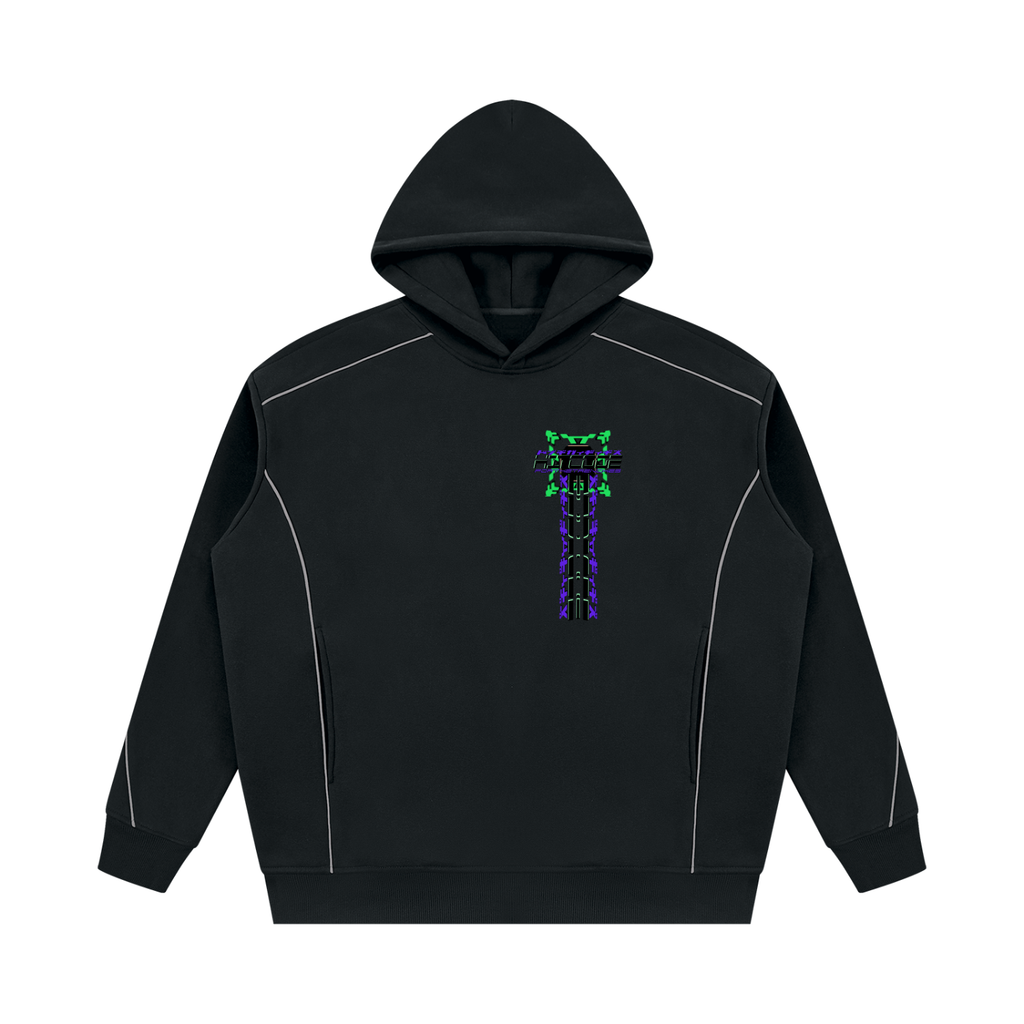 KLD - Oversized Piping Fleece Hoodie