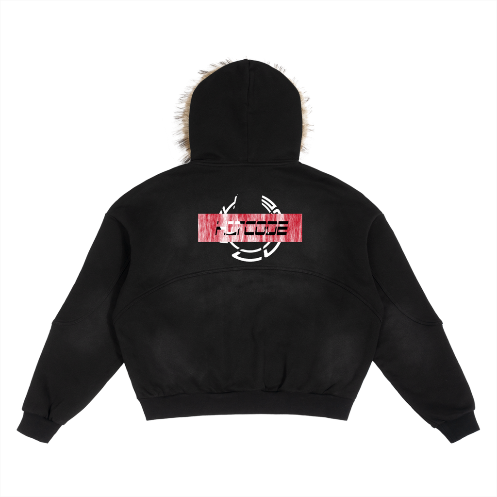 CYK - Sun Fade . Detachable Fur Hoodie
