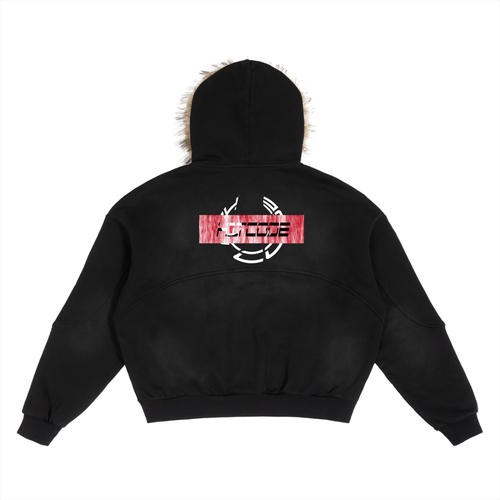 CYK - Sun Fade . Detachable Fur Hoodie