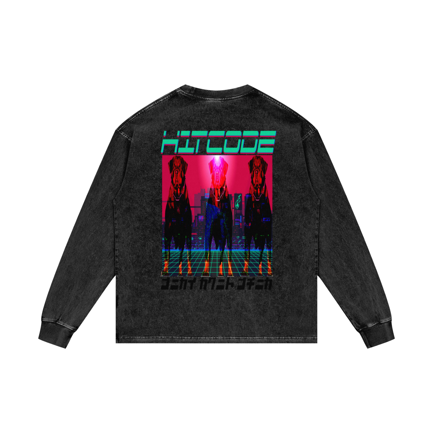 ROTT LS - Acid Wash Oversize Long Sleeve T-Shirt